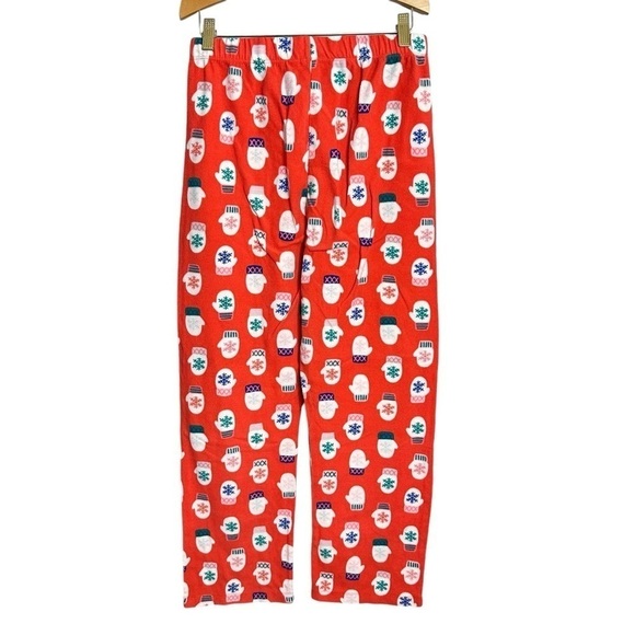 Old Navy Holiday Christmas Mittens Patterned Fleece Lounge Sleep Pants Size 14 - Picture 4 of 5